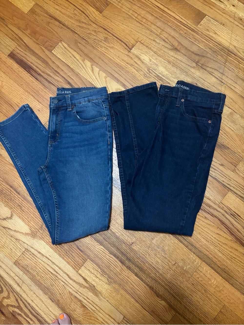 U.S. Polo Assn. boys' Two-Pack Jeans in Medium Blue and Dark Blue